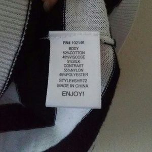 Nordstrom Tops - NORDSTROM Black and White Cotton Silk Viscose Sz M Nordstrom Tops - NORDSTROM Black and White Cotton Silk Viscose Sz M